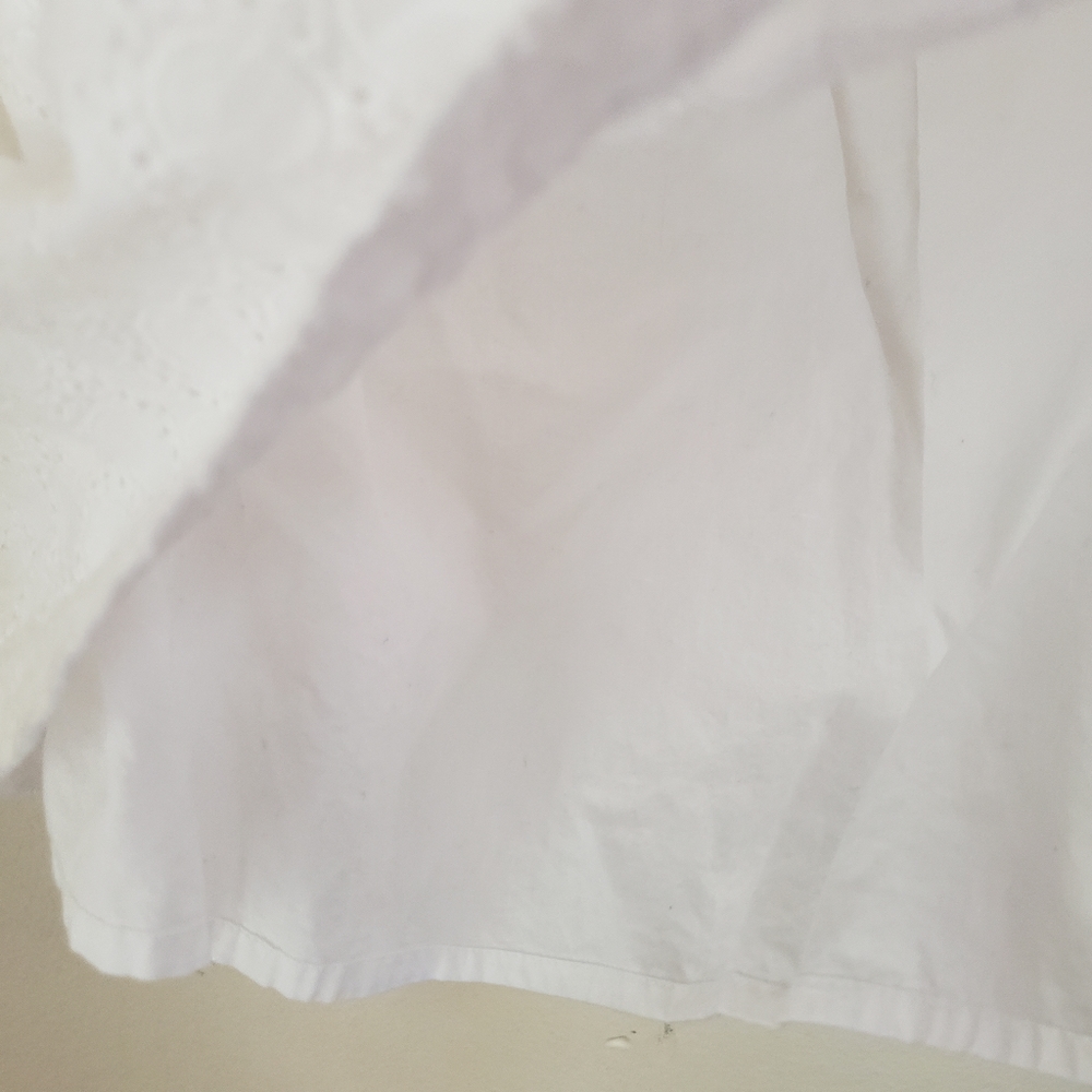 Gap White Eyelet Embroidered Pattern Strapless Dr… - image 5